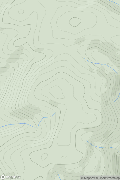 Thumbnail image for Foel Goch [Dolgellau to Machynlleth] showing contour plot for surrounding peak